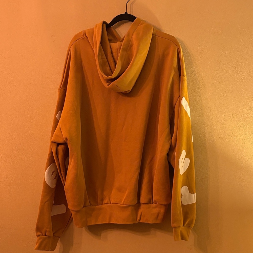 Orange Hoodie with White Lettering - Picture 2 of 6